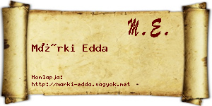 Márki Edda névjegykártya